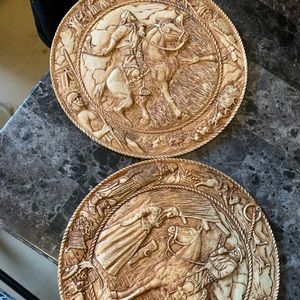 Set of 2 Vintage Wall Art Deco•Old world